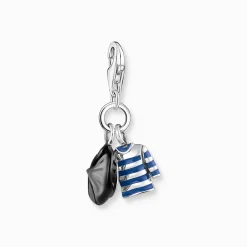 Women THOMAS SABO Charms|Charms-Silver charm pendant with beret hat and Breton shirt