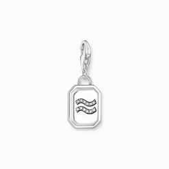 Women THOMAS SABO Charms|Charms-Silver charm pendant zodiac sign Aquarius with zirconia
