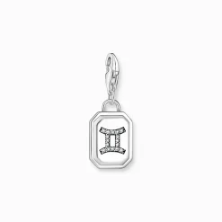 Women THOMAS SABO Charms|Charms-Silver charm pendant zodiac sign Gemini with zirconia