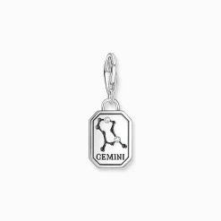 Women THOMAS SABO Charms|Charms-Silver charm pendant zodiac sign Gemini with zirconia