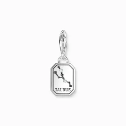 Women THOMAS SABO Charms|Charms-Silver charm pendant zodiac sign Taurus with zirconia