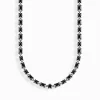 Women THOMAS SABO Necklaces|925 Silver-Silver choke necklace with black zirconia