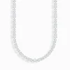Women THOMAS SABO Necklaces|925 Silver-Silver choker necklace with white zirconia