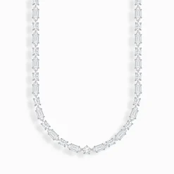 Women THOMAS SABO Necklaces|925 Silver-Silver choker necklace with white zirconia
