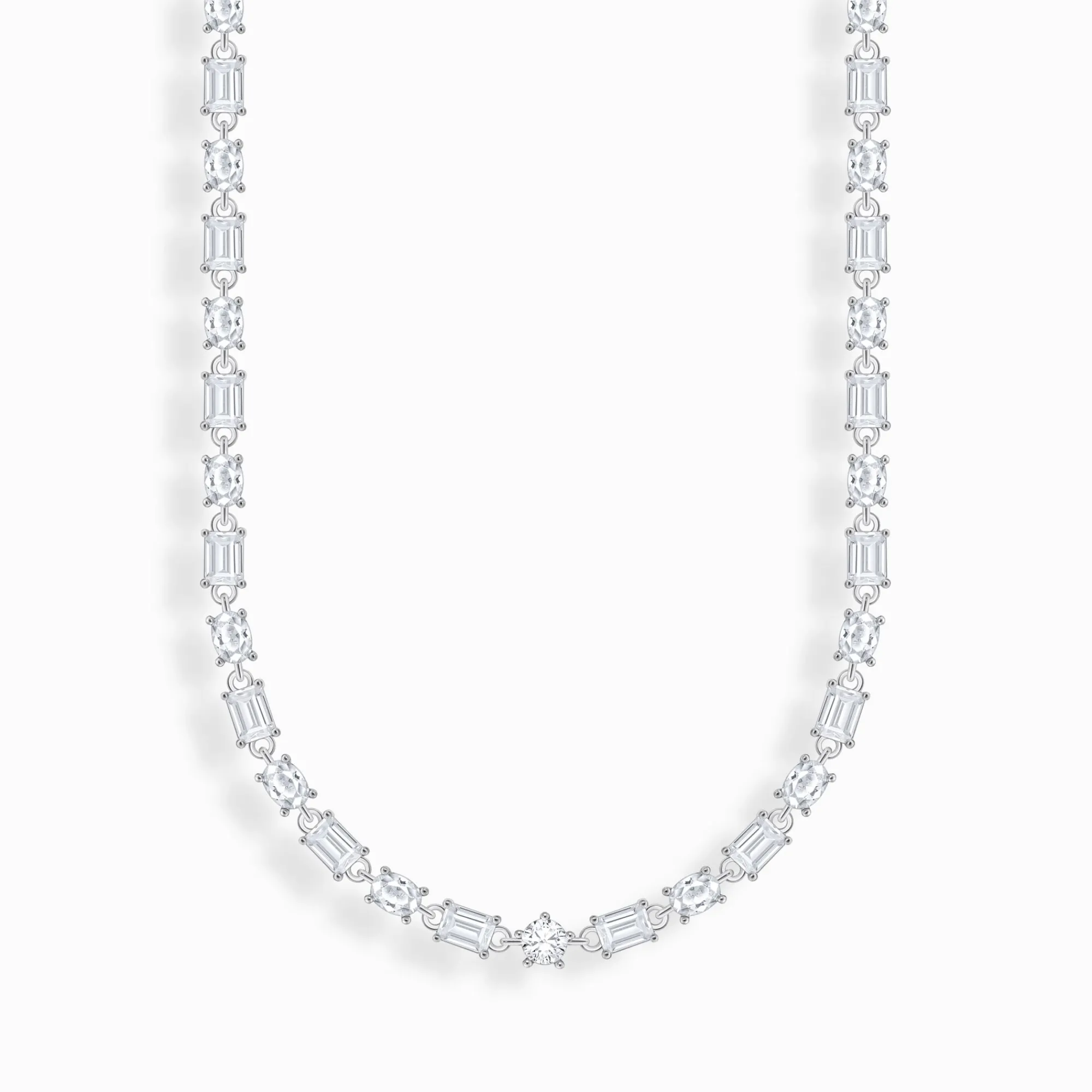 Women THOMAS SABO Necklaces|925 Silver-Silver choker necklace with white zirconia