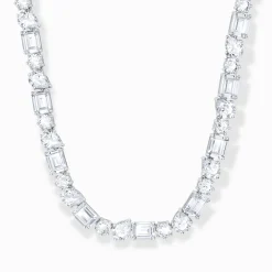 Women THOMAS SABO Necklaces|925 Silver-Silver choker with 43 white zirconia stones in different sizes