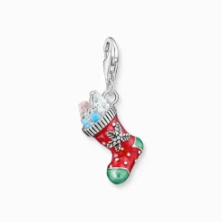 Women THOMAS SABO Charms|Charms-Silver Christmas sock charm pendant
