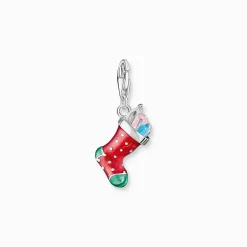 Women THOMAS SABO Charms|Charms-Silver Christmas sock charm pendant