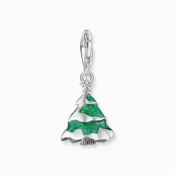 Women THOMAS SABO Charms|Charms-Silver Christmas tree charm pendant