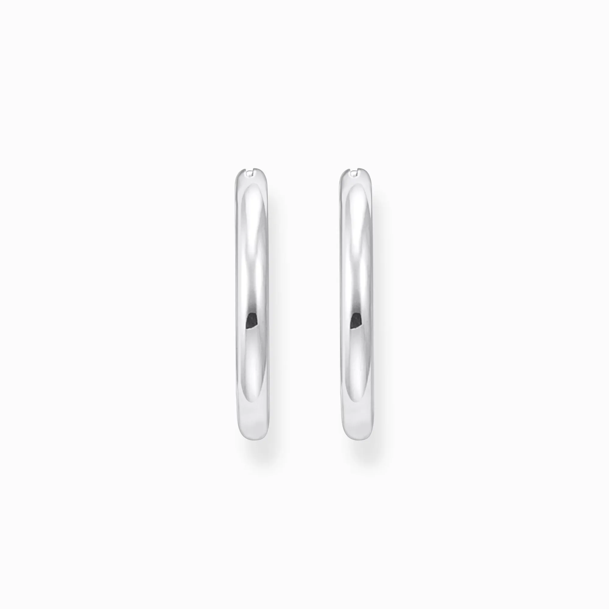 Women THOMAS SABO Hoop Earrings-Silver classic hoop earrings in wider shape