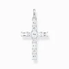 Women THOMAS SABO Pendants|925 Silver-Silver cross pendant with white zirconia