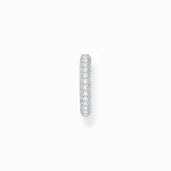 Women THOMAS SABO Ear Cuffs|925 Silver-Silver ear cuff with white zirconia