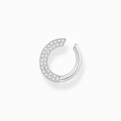 Women THOMAS SABO Ear Cuffs|925 Silver-Silver ear cuff with white zirconia