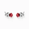 Women THOMAS SABO Ear Studs|925 Silver-Silver ear studs Roses Romance