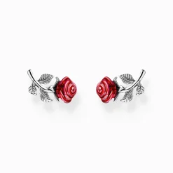Women THOMAS SABO Ear Studs|925 Silver-Silver ear studs Roses Romance