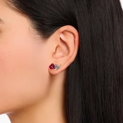 Women THOMAS SABO Ear Studs|925 Silver-Silver ear studs Roses Romance