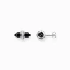 Women THOMAS SABO Ear Studs|925 Silver-Silver ear studs with hexagonal onyx