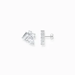 Women THOMAS SABO Earrings|Ear Studs-Silver ear studs with white zirconia in different sizes