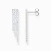 Women THOMAS SABO Earrings|925 Silver-Silver earrings in waterfall design with white zirconia