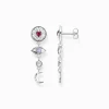 Women THOMAS SABO Earrings-Silver earrings with different 3D symbols and colourful stones