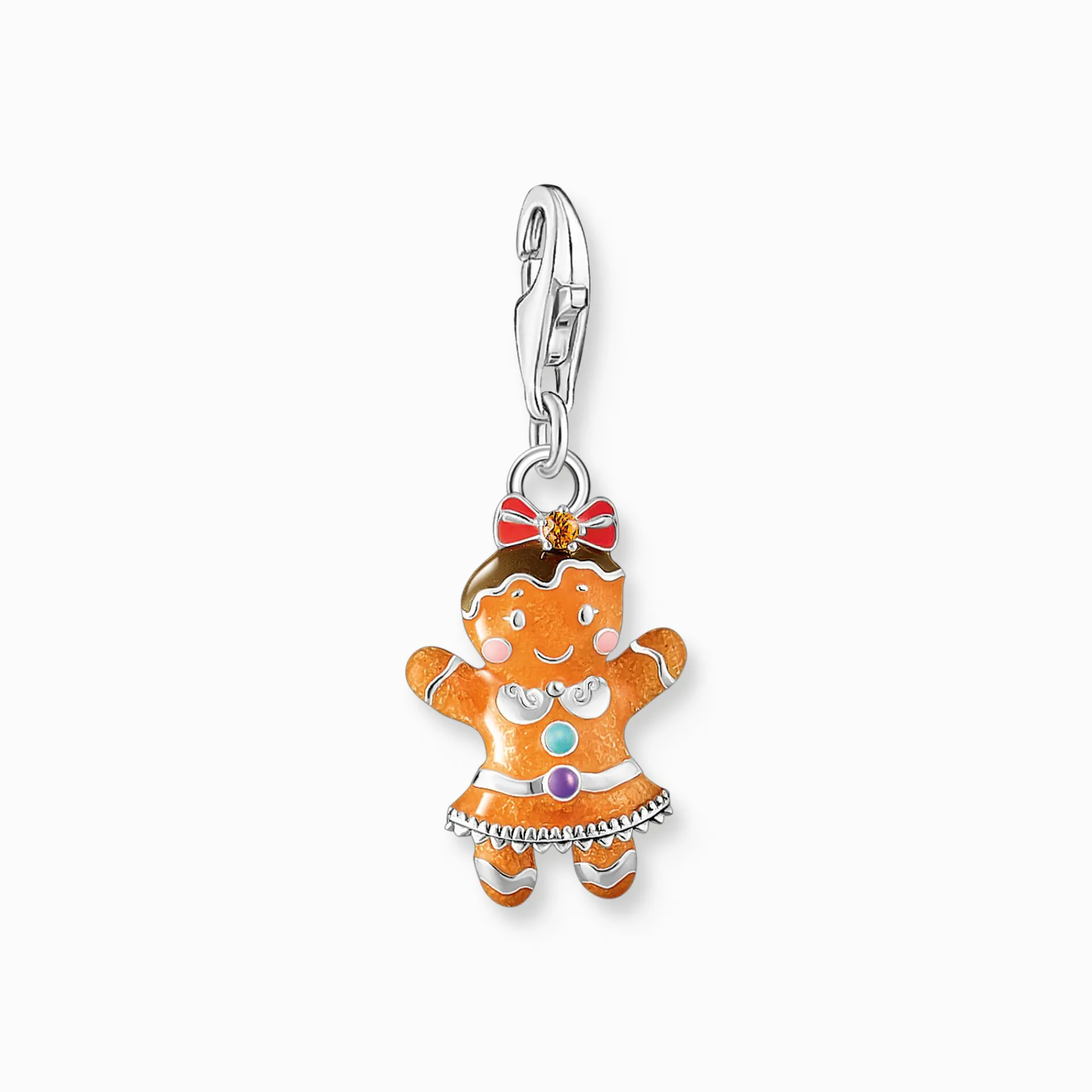 Women THOMAS SABO Charms|Charms-Silver gingerbread girl charm pendant