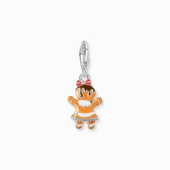 Women THOMAS SABO Charms|Charms-Silver gingerbread girl charm pendant