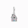 Women THOMAS SABO Charms|Charms-Silver gingerbread house charm pendant