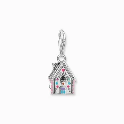 Women THOMAS SABO Charms|Charms-Silver gingerbread house charm pendant
