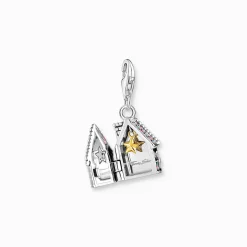 Women THOMAS SABO Charms|Charms-Silver gingerbread house charm pendant
