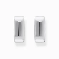 Women THOMAS SABO Hoop Earrings|925 Silver-Silver hoop earrings in angular shape