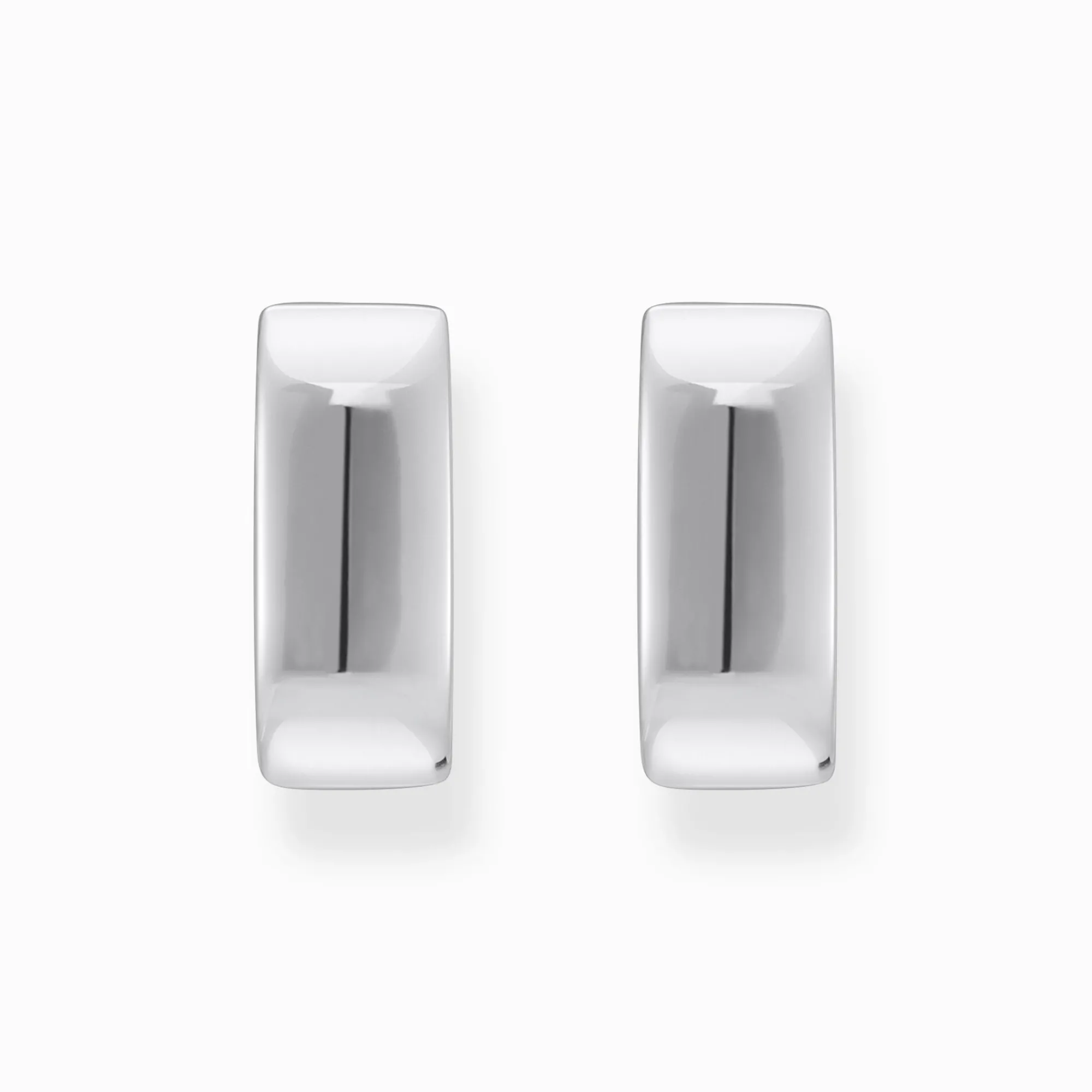 Women THOMAS SABO Hoop Earrings|925 Silver-Silver hoop earrings in angular shape