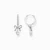 Women THOMAS SABO Hoop Earrings|925 Silver-Silver hoop earrings with bow pendant