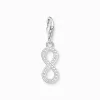Women THOMAS SABO Charms|Charms-Silver Infinity Charm pendant with zirconia stones silver