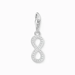 Women THOMAS SABO Charms|Charms-Silver Infinity Charm pendant with zirconia stones silver