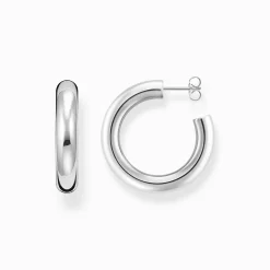 Women THOMAS SABO Hoop Earrings-Silver medium chunky hoop earrings