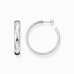 Women THOMAS SABO Hoop Earrings-Silver medium chunky hoop earrings