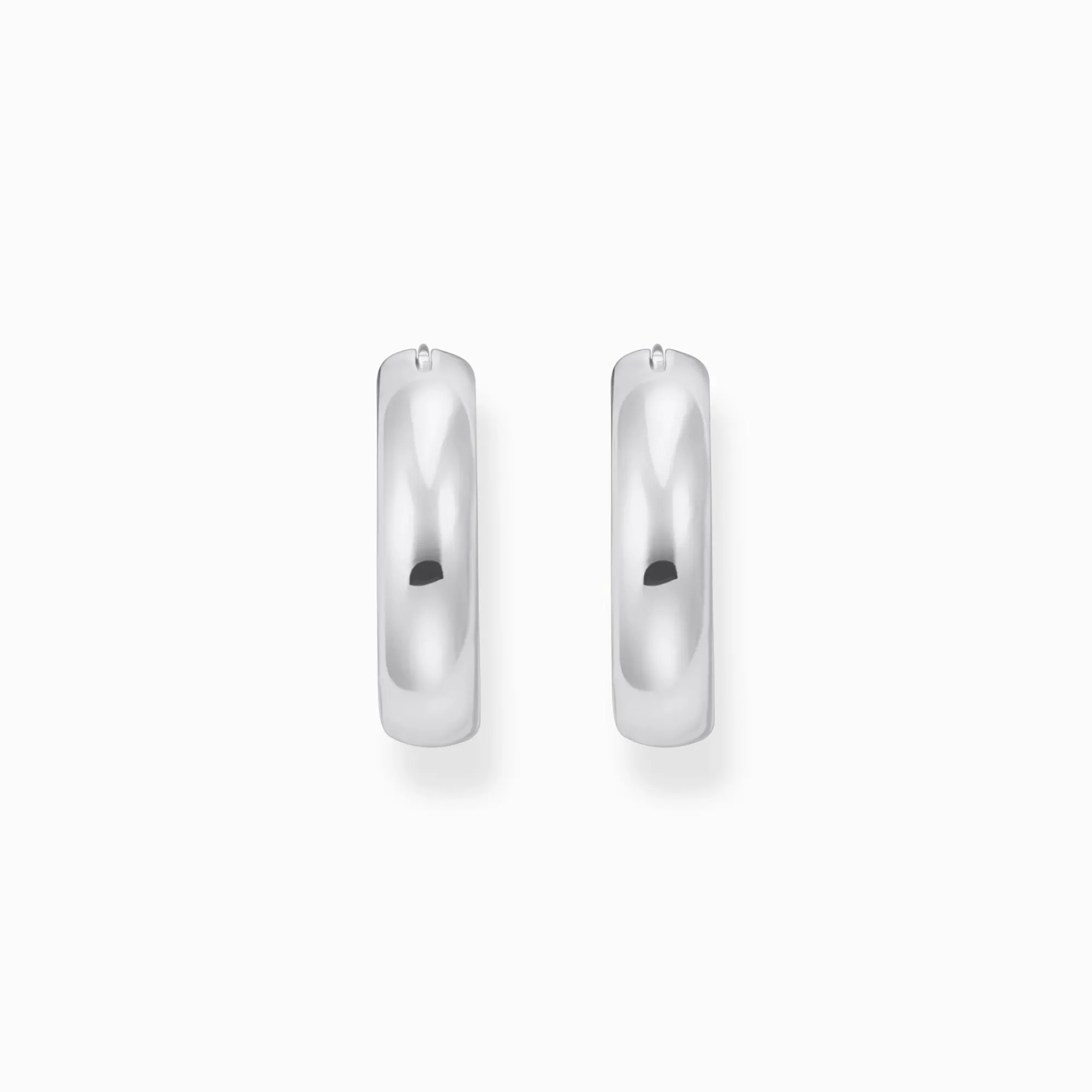 Women THOMAS SABO Hoop Earrings-Silver medium-sized hoop earrings in chunky design