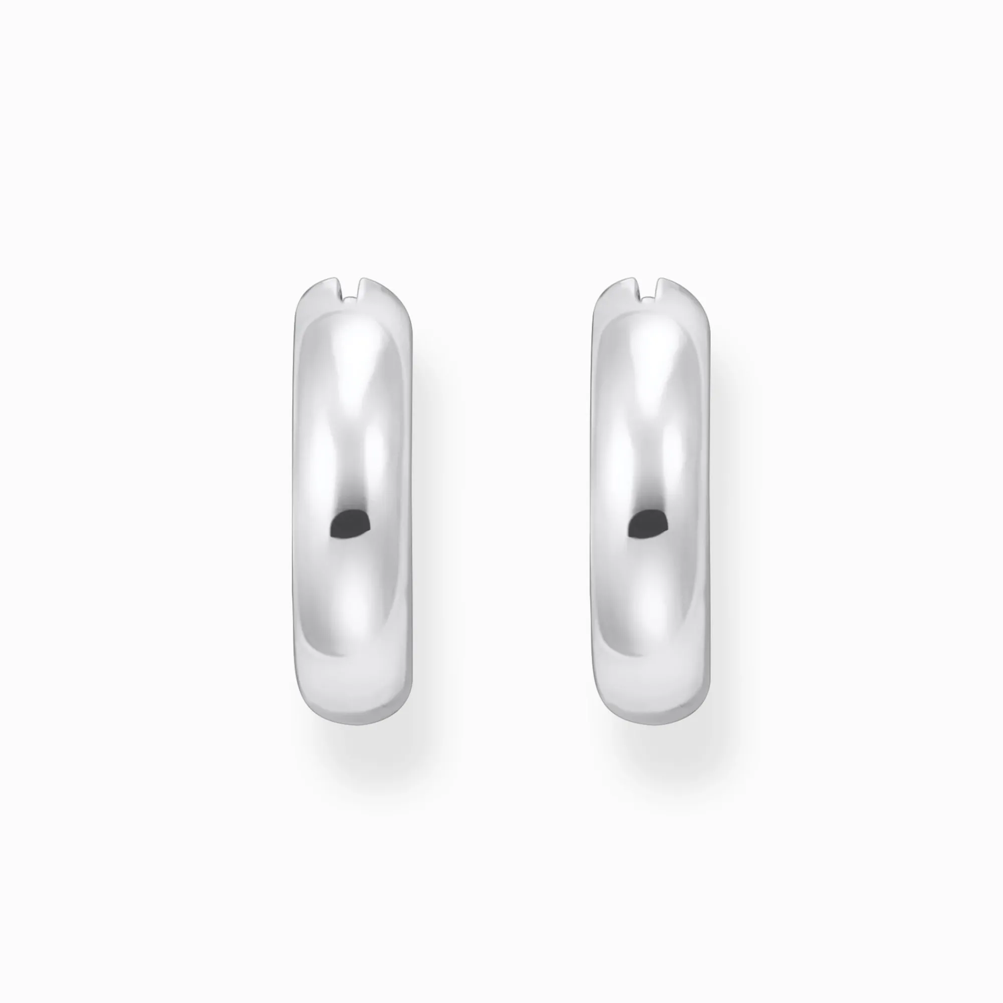 Women THOMAS SABO Hoop Earrings|925 Silver-Silver medium-sized hoop earrings in chunky design