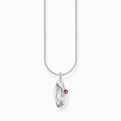 Women THOMAS SABO Necklaces|925 Silver-Silver neckalce with Together ring pendant