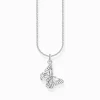 Women THOMAS SABO Necklaces|925 Silver-Silver necklace with butterfly pendant