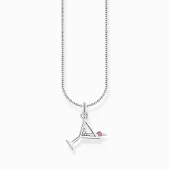 Women THOMAS SABO Necklaces|925 Silver-Silver necklace with cocktail glass pendant