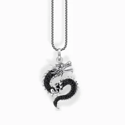 Women THOMAS SABO Necklaces|925 Silver-Silver necklace with dragon pendant