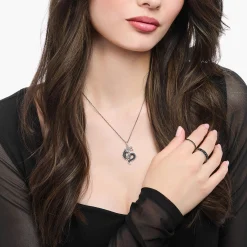 Women THOMAS SABO Necklaces|925 Silver-Silver necklace with dragon pendant