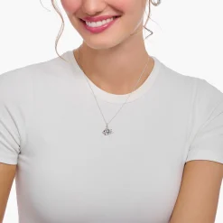 Women THOMAS SABO Necklaces|925 Silver-Silver necklace with fish pendant with cold enamel and stones