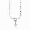 Women THOMAS SABO Necklaces-Silver necklace with freshwater cultured pearls and zirconia