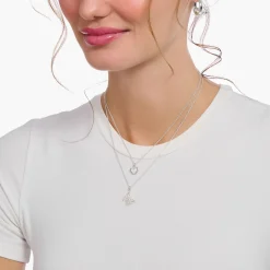 Women THOMAS SABO Necklaces|925 Silver-Silver necklace with heart pendant
