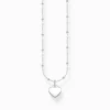 Women THOMAS SABO Necklaces|925 Silver-Silver necklace with heart pendant