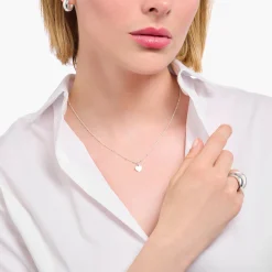 Women THOMAS SABO Necklaces|925 Silver-Silver necklace with heart pendant