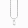 Women THOMAS SABO Necklaces|925 Silver-Silver necklace with letter pendant C and white zirconia