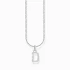 Women THOMAS SABO Necklaces|925 Silver-Silver necklace with letter pendant D and white zirconia